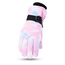 新款成人冬季保暖滑雪手套 简约时尚涂鸦加绒加厚男女款骑车手套
