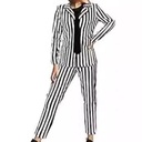 Halloween black and white striped suit