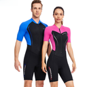 1.5mm one-piece diving suit short sleeve shorts warm diving suit snorkeling surfing sun protection Lycra swimming suit