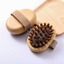 Advanced natural beech wood bullet massager body warp brush health care equipment coffee color multi-point massage