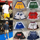 pants Warriors Lakers 76 heat Raptors magic pocket embroidered shorts basketball pants NFL