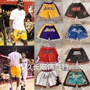 Basketball Pants Warriors Lakers Bulls 76ers Heat Raptors Magic 4 Pocket Dense Embroidered Shorts Retro