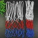 Basketball net red white blue tricolor ball net 8 buckle children's net polyester material weighted bold factory spot