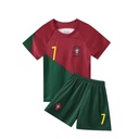 22-23 Portugal Home No.7 Ronaldo National Team Football Uniform Set Men's Uniform Jersey Children's Clothing 14-2XL
