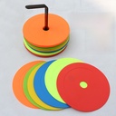 Mini Flat Sign Plate Round Flap Sign Plate Football Training Sign Plate Training Obstacle Disc Landmark Pad