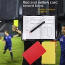 Red and yellow card record book Football match referee use tools leather case send record sheet and Pen match record utensils