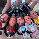 世界杯葡萄牙德国周边足球手办人偶梅西c罗内马尔钥匙扣公仔挂件