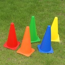 Manufacturers supply 23cm triangular cone sign cone sign cylinder sign obstacle plastic road cone