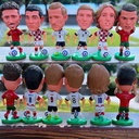 World Cup star figure Ronaldo Modric Muller Messi Benzema Kane football ornaments model figure