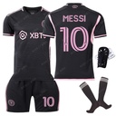 2324 Miami Jersey No. 10 Messi Major League Soccer Uniform Home Away Black Pink Suit with Socks