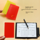 Football referee Red Yellow card red card yellow card folding with pen with paper belt leather cover game referee Red Yellow record card