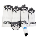 Manufacturer obm E-Commerce golf wooden club cover Club head protection Cute husky headcover
