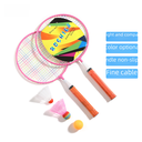 Bushka Children's Badminton Racket Cartoon Outdoor Entertainment Sporting Goods Set Substitute Hair Parent-Child Toy Feather Racket
