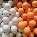 厂家直供PP黄白乒乓球无字加硬塑料球抽奖球批发（磨砂无缝）40mm