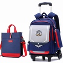 Children's Trolley Schoolbag Primary School Students' Waterproof Female Male Trolley Type Drag and Ladder One, Two, Three to Six Grades Large Capacity