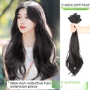 Lightweight Wig Curly Hair Three-piece Fluffy Hair-increasing Invisible Hair Tips for Ponytail Wig Women's Long Hair