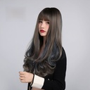 European style Japanese and Korean wig women's hot long curly hair realistic chemical fiber high temperature silk wig head cover