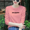 Spring and Autumn printed long-sleeved T-shirt women's Korean-style fashionable simple all-match women's bottoming shirt fashionable women's clothing