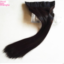 Hot Selling high temperature silk wig one piece five card pad hair extension color long straight hair clip supply