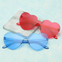 Frameless Love One-piece Jelly Transparent Sunglasses Candy-colored Sunglasses One-piece Marine