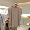 Sleeveless T-shirt Women's Summer Korean Loose All-match Student Top Solid Color Vest
