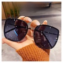 Sunglasses Women's Summer Fashion Retro High-end Sunglasses Anti-ultraviolet Big Face Slimming Generation Hair