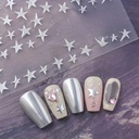 Aha Nail Art Adhesive Sticker Color Irregular Eight Mans Star Hollow Bronzing Silver Nail Decoration Decal