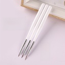 White Rod 3 nail art pull line pen set pull line Hook pen Nail Polish glue point flower pen carving pen spot