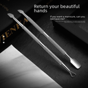 Stainless steel mirror light double-head dual-purpose steel push nail art dead skin push nail art tool unloader planing knife set dead skin push