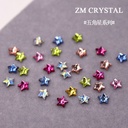 5mm five-pointed star flat bottom color nail art shaped drill gold bottom drill Net red nail art drill nail stick drill