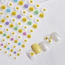 Aha manicure adhesive sticker ins style cartoon colorful smiley flower nail decorations decals