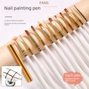 Japanese Pearl pole nail art brush tool 12 set painted pull line gradient vignetting phototherapy pen