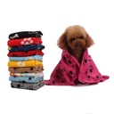 满100条包邮 狗狗双面绒毯子保暖宠物毯子猫狗爪印毛毯睡垫宠物垫