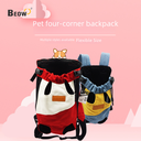 Shoulder breathable travel portable chest four-leg backpack dog bag cat bag one-piece delivery