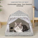 Factory direct supply summer four-corner tent cat nest foldable Cat House semi-closed dog kennel removable and washable pet supplies