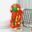 Cat clothes funny funny clothes spring and autumn lion dance dog clothes trembles the same red festive Year pet clothing