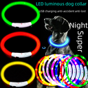Dog luminous collar pet collar dog collar LED light USB charging night luminous collar dog collar