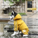 towable dog four-legged raincoat waterproof large, medium and small dog pet rainy day out pet raincoat