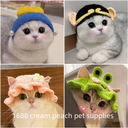 pet headgear cat dog knitted hat cospaly props headdress funny transformation clothing