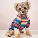 Dog clothes autumn and winter ins style cat clothes cute striped plush sweater supply pet clothes