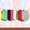 Thin pet T-shirt solid color dog vest puppy shirt summer clothes cat and dog clothing Teddy clothes