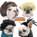 Pet Wig Dog Wig Cross Border Pet Products Halloween Pet Accessories Curly Hair Straight Hair Cat Wig