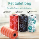 Pet garbage bag stool bag printed dog feces bag dog feces bag outdoor walking dog shovel excrement cleaning bag