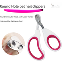 Cat nail clippers small blind cut with round hole pet cat dog nail clippers artifact anti-bleeding cat nail clippers anti-accidental injury