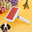 Factory white plastic handle pet comb airbag dog comb cat needle comb with protective point hair removal comb