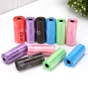 Factory direct disposable dog stool bag 15/roll big footprint printing roll-to-roll pet garbage bag