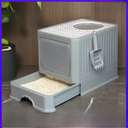 Large fully enclosed cat litter box folding drawer type deodorant cat toilet oversized anti-splash cat supplies