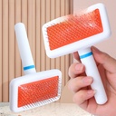 Airbag needle pet brush plastic white dot dog comb white grip pet comb factory