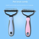 pet knot comb dog hair removal double-sided stainless steel comb long hair knot knife pet cleaning supplies