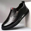Autumn Breathable Fashion Business Legs Men's Casual Shoes British Men's Shoes Trendy All-match Soft Leather Shoes